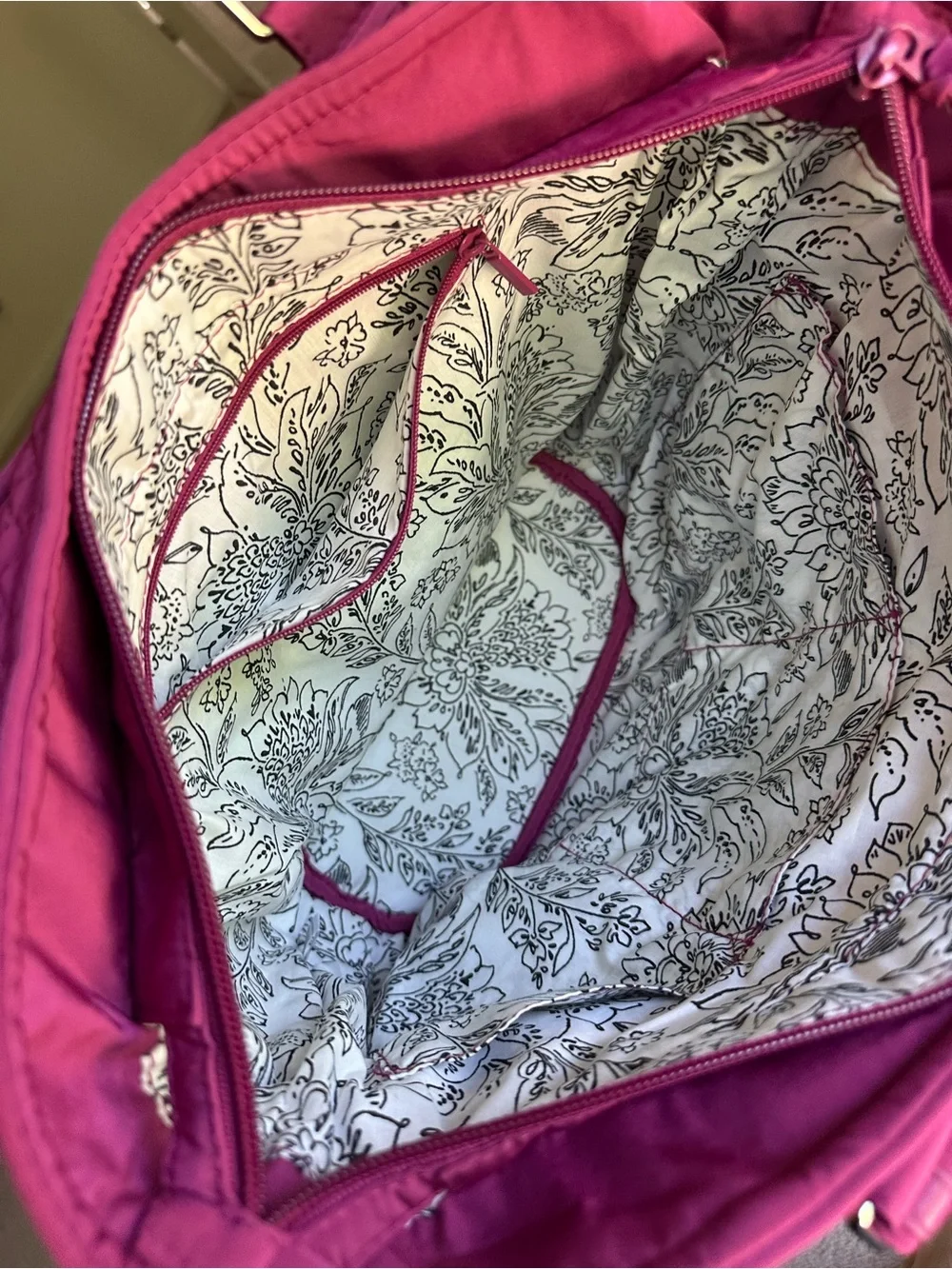 Vera Bradley Quilted Shoulder Bag in Berry Pink
